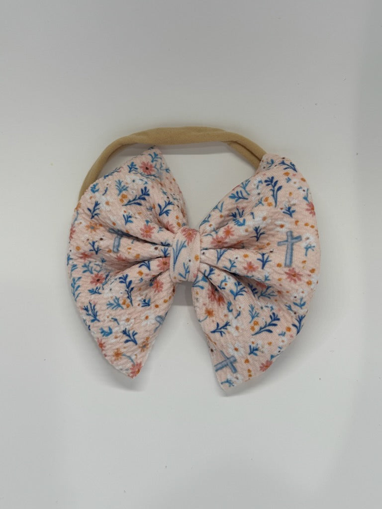 Floral Cross Baby Band