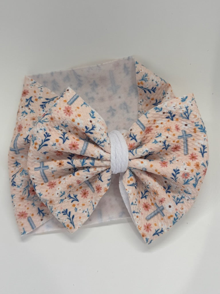 Floral Cross Baby Headwrap
