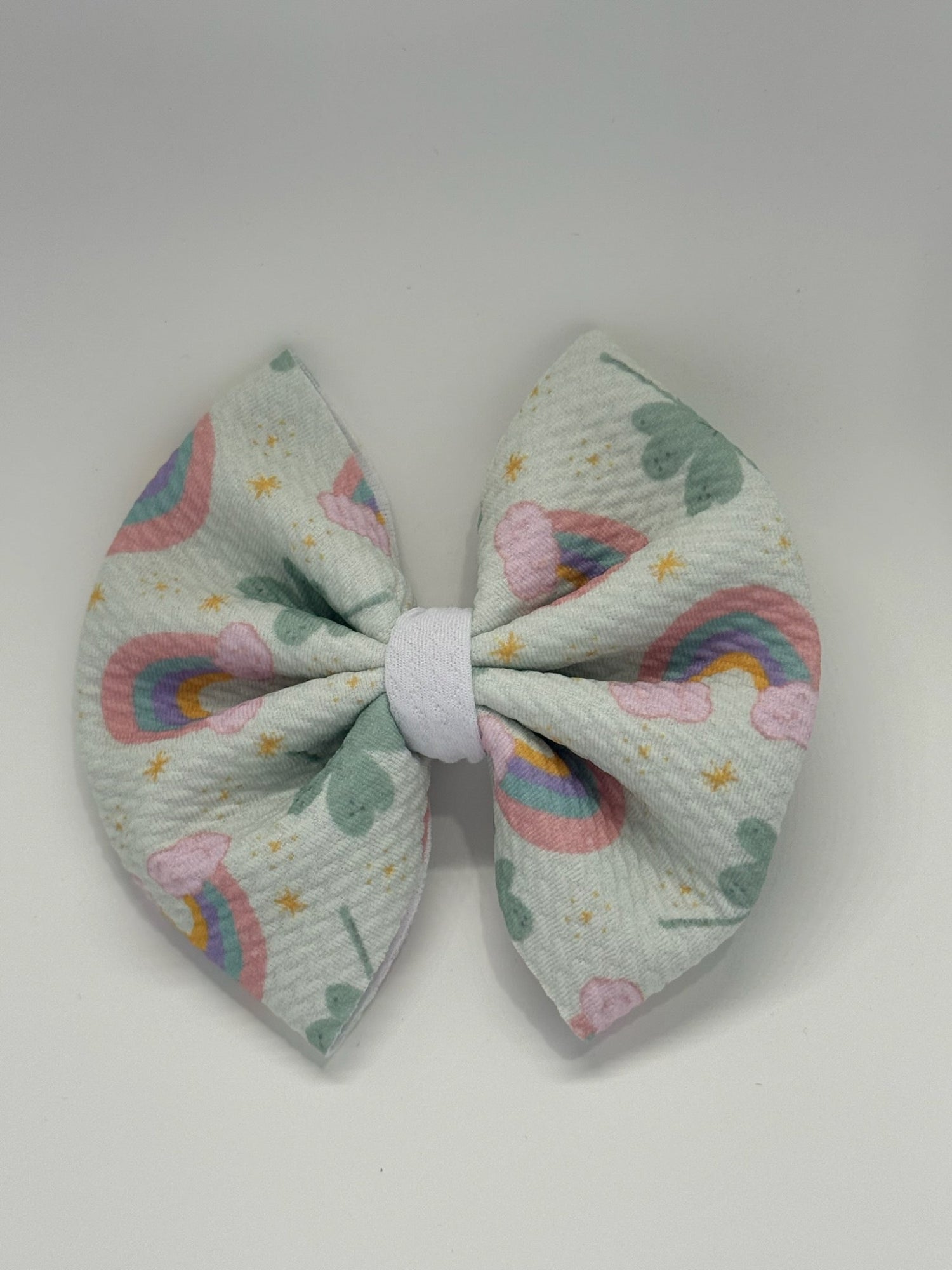 Rainbow and Shamrocks Bow